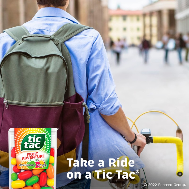 Tic Tac Fruit Adventure Mints, Bulk 12 Pack, On-The-Go Refreshment,
