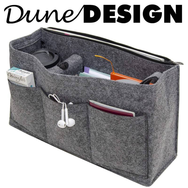 DuneDesign Felt Handbag Organiser 36x12x22cm Felt Bag Insert XL Inner