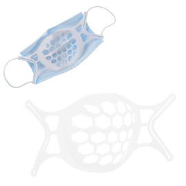 Culnflun 3D Face Mask Bracket, Silicone Face Mask Guards for Under Washable Reusable for Protecting Makeup More Space for Comfortable Breathing (White)