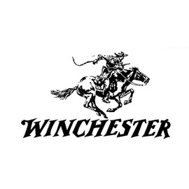 Winchester White & Black 3.75”x7.5” Vinyl Bumper Sticker Decal