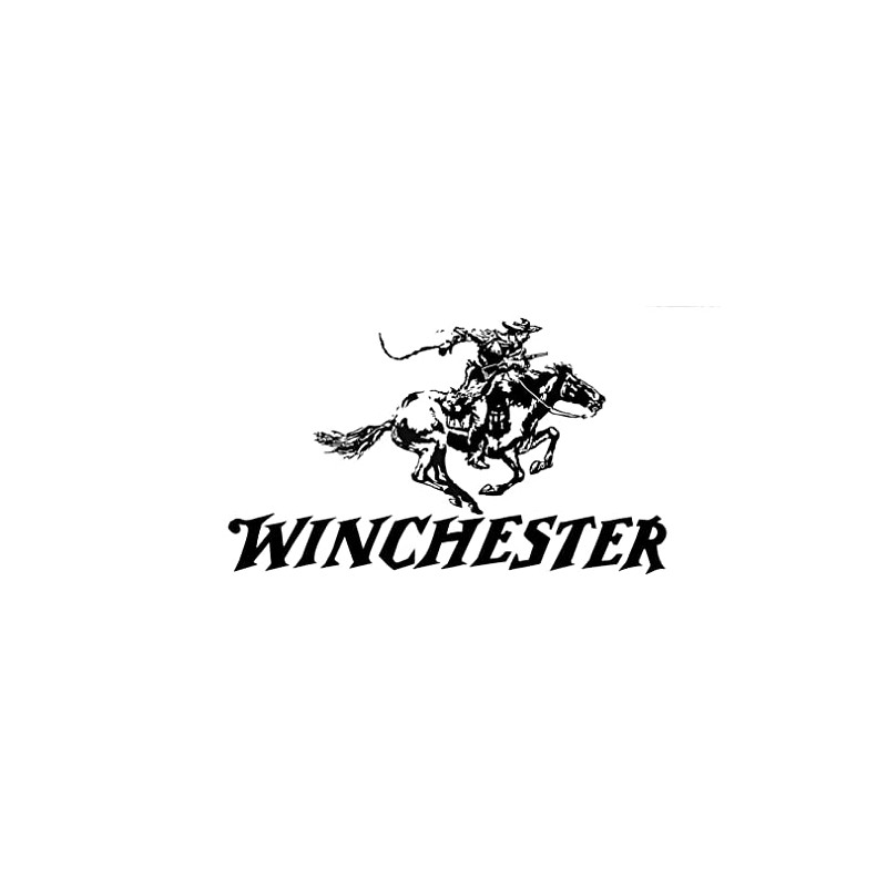 Winchester White & Black 3.75”x7.5” Vinyl Bumper Sticker Decal