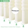 Dynamene Extra Long Shower Curtains, 84 Inches Long Textured Tufted
