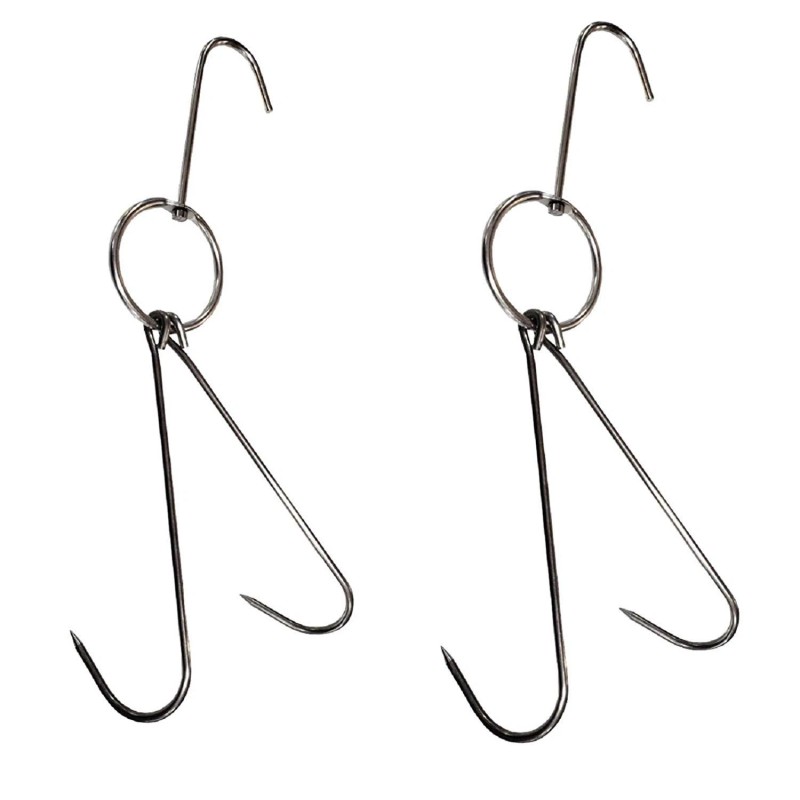 Sunrise Stainless Steel Meat Hooks Heavy Gauge - 6" Duck