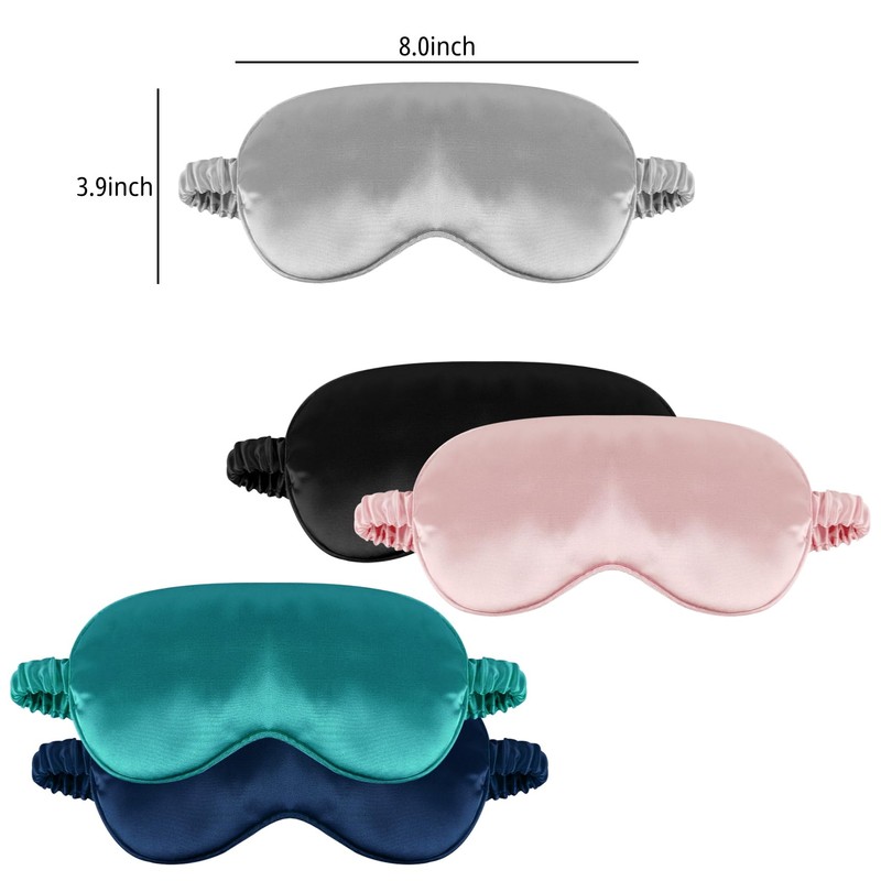 1 Pack Sleep Mask, Silk Eye Mask with Elastic Strap,