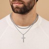 JIKASI Layered Cross Necklace for Men Gold/Silver Stainless Steel Cross