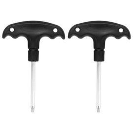 sourcing map 2pcs Golf Spike Wrench T20 Lengthen Golf Torque Wrench Stainless Steel Golf Head Adjustment Tool Golf Driver Torque Tool with Plastic Handle for Golf Driver Shaft Adapter, Black