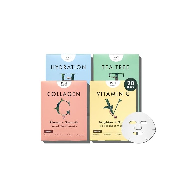 Rael Beauty Face Mask Sheets - Variety Pack - Gift