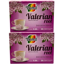 Valerian Root Herbal Tea – 2 Pack (50 Tea Bags Total) – Natural Sleep Support Blend with Linden Flower & Orange Blossom – Caffeine-Free – 1.76 oz