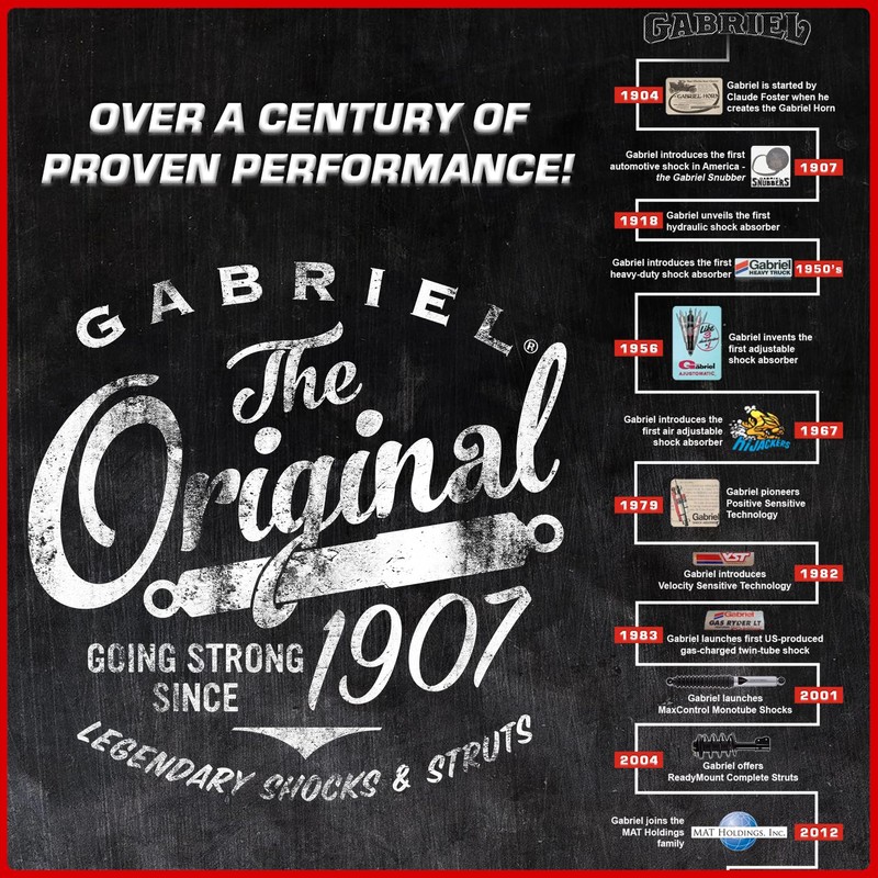 Gabriel 89408 GasSLX Adjustable Heavy Duty Front Shock Absorbers Fits