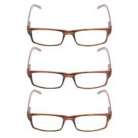 Reading Glasses 3 Pairs Striped Design Readers Women Men Reading Eyeglasses