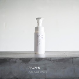 SEA-ZEN: Face Soap 150ml Weak Alkaline Pump Liquid Soap Cleansing Organic Glycerin Free Additive Fucoidan Gome-Kelp Petit Pla Moisturizing Sensitive Skin Dry Skin Hypoallergenic, Oily Skin, Dullness