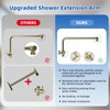 All Metal Shower Head, 10" High Pressure Rainfall/Handheld Shower Combo