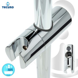 tecuro Gleiter Schieber Brausehalter für Wandstange 18 mm verchromt