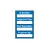 Harness Inspection Safety Tag Pack of 20 Blue Polypropylene 31mm