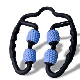 BodyRest Muscle Massage Roller, Fascia Roller & Massager. Well-being for your neck and shoulder, thighs, legs, arms and feet. Experience relaxation, self-massage and the world of fascia., blue