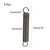 sourcing map 5Pcs Extended Tension Spring Wire Dia 0.047", OD