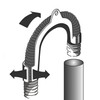 goduog 3pcs U Shaped Drain Hose Hook, Gray, Plastic, HolderHook,
