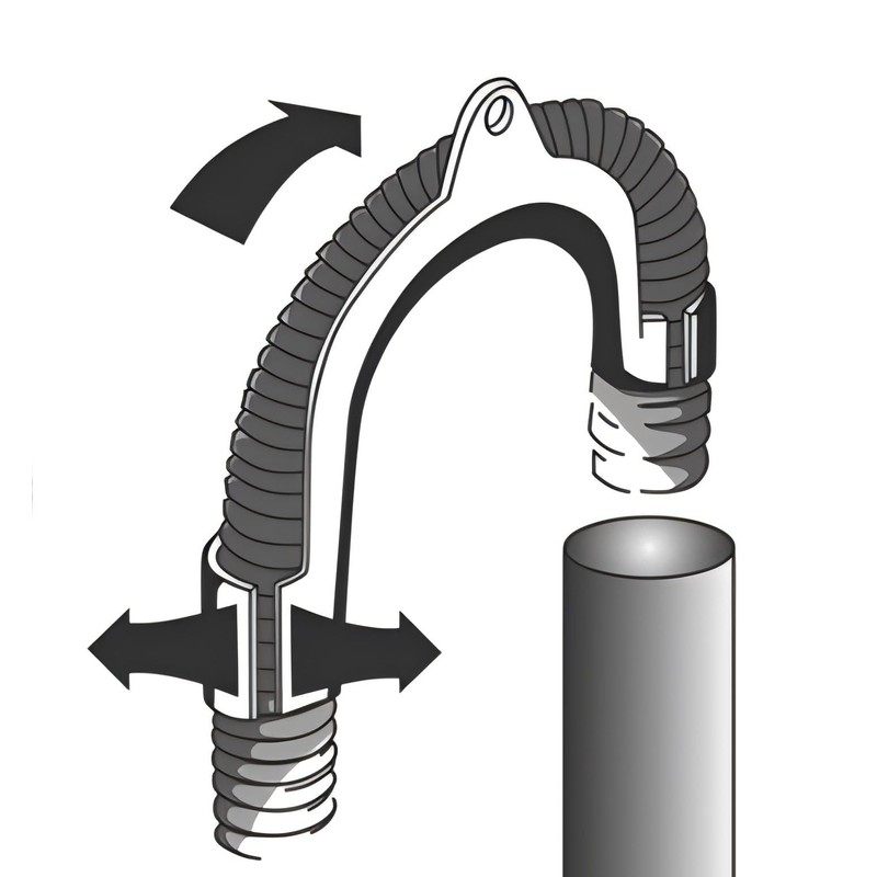 goduog 3pcs U Shaped Drain Hose Hook, Gray, Plastic, HolderHook,