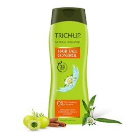 TRICHUP Natural Anti-Hair Fall Shampoo Pack of 2 – Bhringraj Amla Licorice Herbal Cleanser – Reduces Hair Loss & Breakage, Thicker Hair, Repairs Thinning, Paraben-free – 13.52 fl oz each
