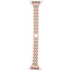 Watch Band Double Rows RhinestonesStudded Replacement Metal Strap for IOS