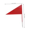 BIUDECO Running Triangle Flag Set 4 Iron Stick Flags Shot
