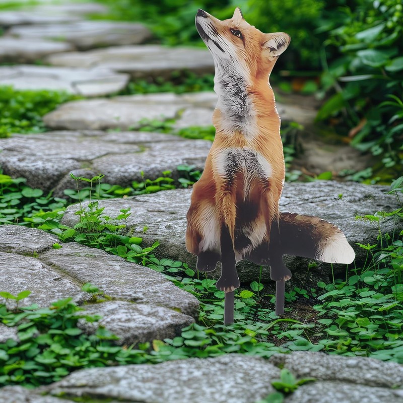 POPETPOP Acrylic Fox Garden Stakes : Fox Lawn Ornaments Garden