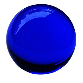 CHENGXINWENHUA Meditation Divnation Sphere Feng Shui Crystal Ball, Lensball, Decorative Ball Diameter 3" Photography Orb (Blue-1)