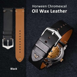 WOCCI Leather Watch Strap, Full Grain Leather, Strap Width 18 mm, 20 mm, 22 mm, Leather