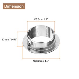 QUARKZMAN 6 Pieces Cable Hole Cover, 25mm (1") ABS, Office Desk Cable Wire Cable Grommet, Cable Organizer for Office Desktop Wire, Silver
