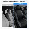 PIC AUTO Car Seat Cover, Piping Leather Front Seat Cover