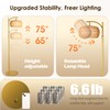 DRAWNCAT Gold Boho Rattan Floor Lamp w/Remote, Dimmable (2700K -