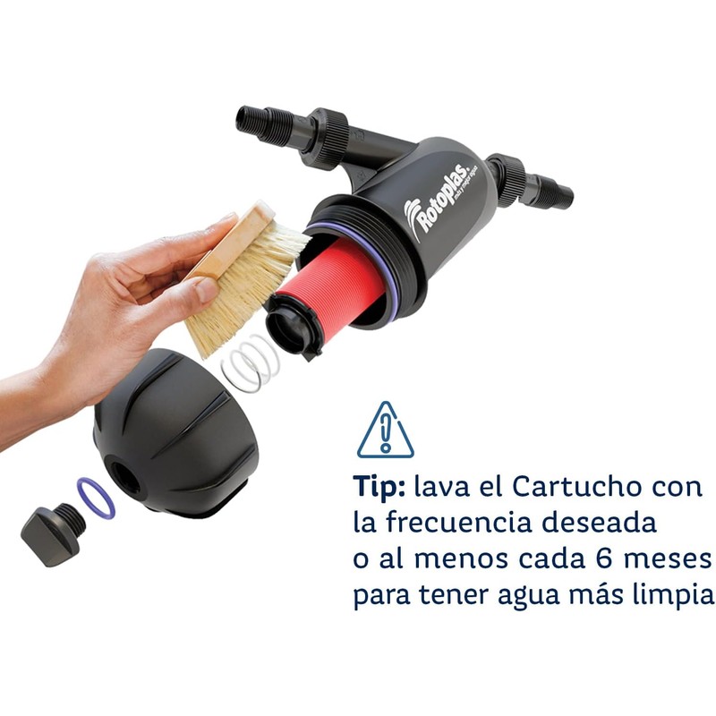 Rotoplas Filtro Autoclin, Negro, Filtro lavable de discos