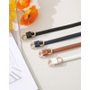 Monopa 4 Pack Women Skinny Belt - No Hole Fashion