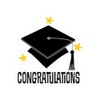 CafePress Graduation Congratulations Small Die Cut Sticker, 3"x4" Glossy Finish