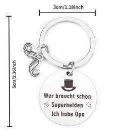 Yilousy Gift Grandpa Christmas, Grandpa Gift, Keyring Gift for Grandpa, Grandpa Gifts Birthday, Keyring Grandpa, Father's Day Gifts for Grandpa, Grandpa A