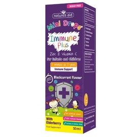 Natures Aid Immune Plus Mini Drops for Infants and Children, Sugar Free, 50 ml (Pack of 6)