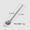 LSYJING Titanium Long Handle Spoon Fork Combination, Portable Camping Tableware