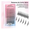 Extensiones De Pestañas Anime En Espiga, Estilo Comic Spire