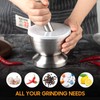 Tera 18/8 Stainless Steel Mortar and Pestle with Brush Spice