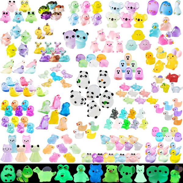 200 Pcs Mini Resin Animals Variety Pack Miniature Animals Figurines