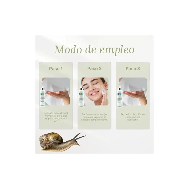 Crema De Baba De Caracol Con Ácido Hialurónico Vemare 250ml