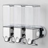 No-Drill 3 Pack 500ml Wall Mounted soap Dispenser for Bathroom