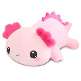 Xfrog Weighted Axolotl Plush, Large Stuffed Animal for Anxiety, Pink Axolotl Stuff Toy Cute Hugging Throw Pillow Doll for Boys Girls Girlfriends 35CM