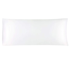 sourcing map Bolster Pillowcases 20"x48" Satin Silky Body Pillowcase for Hair and Skin, Wrinkles - Fade Free Long Pillow Cover - Snow White