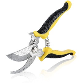 Pruning Shears Garden Scissors Patch Ergonomic Grip Lightweight Hand Garden Secateurs for Cutting Tool Stainless Steel Sharp Blade Clipper for Pruning,Trimming Green Shears with Locking Mechanism