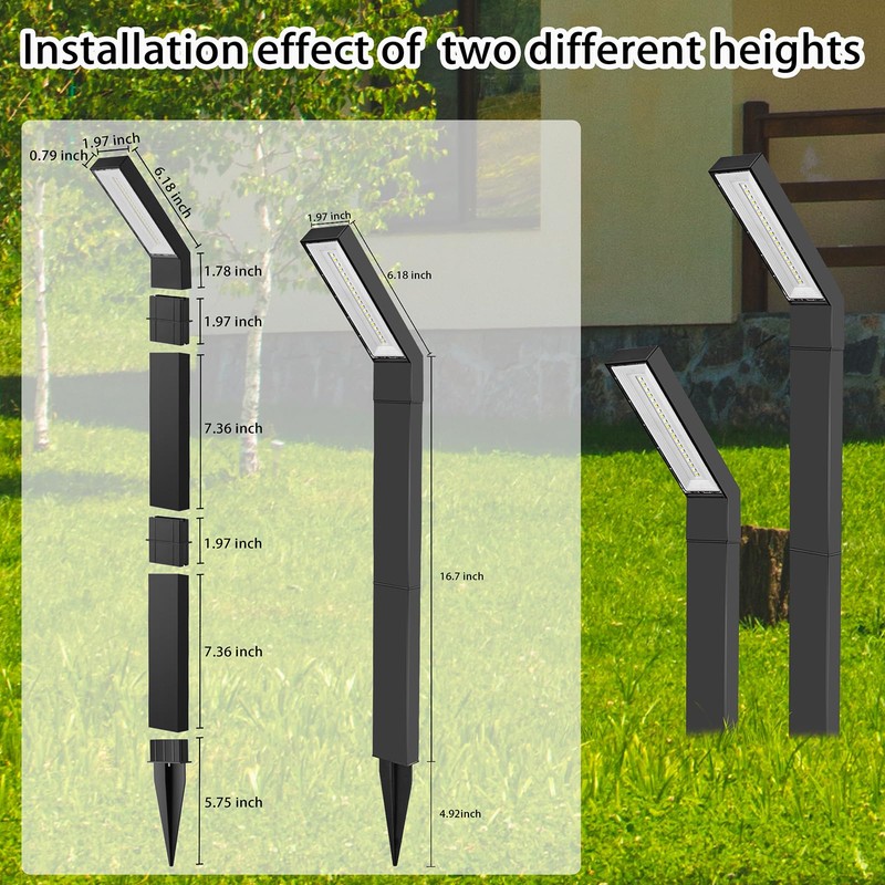 MOLEBIT Solar Outdoor Pathway Lights - IP65 Waterproof Landscape Lights