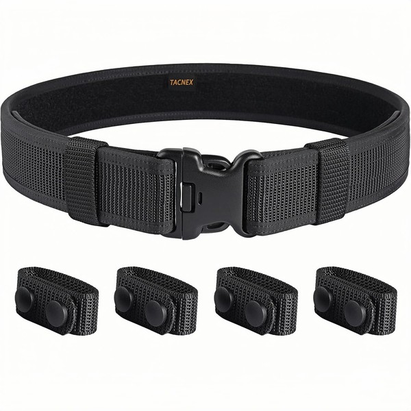 TACNEX Duty Belt w/ 4 Keepers 2" Nylon Stiff Utility