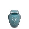 Embrace Heart Paws Pet Cremation Urn for Ashes (Teal)