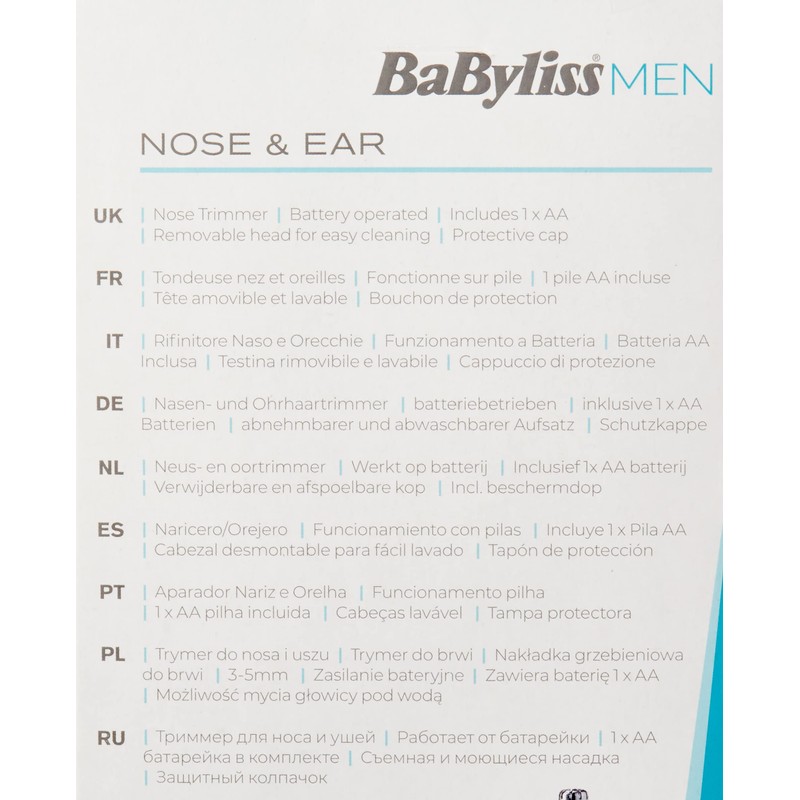 BaByliss MEN E650E Nasen- und Ohrhaartrimmer