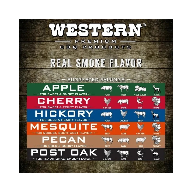 Western Premium BBQ Products Hickory BBQ Smoking Chips, 180 Cu